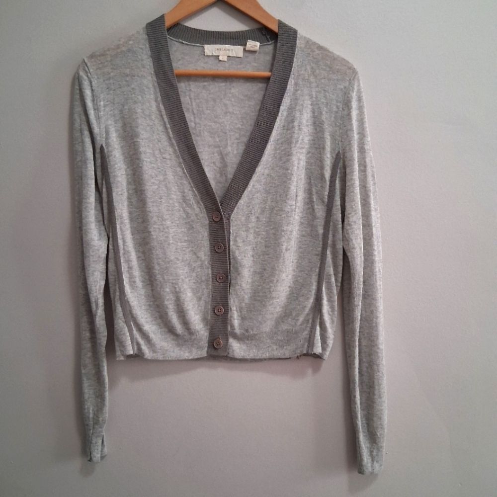 Inhabit Linen Blend Quiet Luxury Delicate Light Cardigan Sweater Size Large